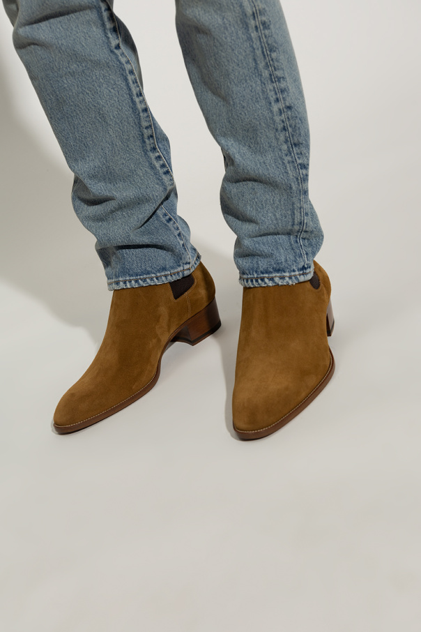 Saint laurent wyatt suede cheap chelsea boots